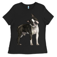 Black Boston Terrier Ladies Tee - LillyAllenDesigns