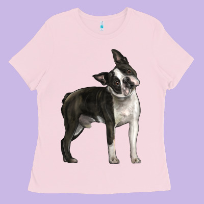Boston Terrier Ladies Tee Designed By Lillyallendesigns