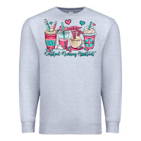 Heather Grey cna certified nursing assistant coffee cups Premium Sweatshirt - OliviaCreatesArt