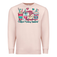 Pale Pink cna certified nursing assistant coffee cups Premium Sweatshirt - OliviaCreatesArt