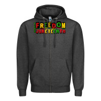 Charcoal Heather freedom juneteenth Zipper Hoodie - CowGirlArtShop