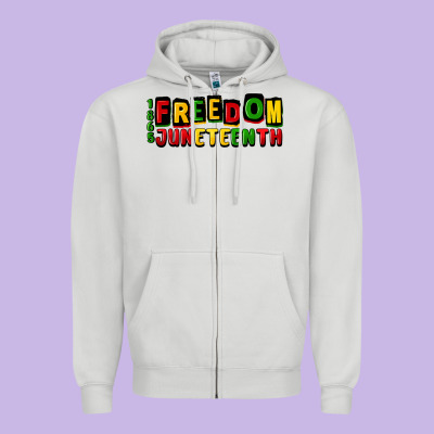 Freedom Juneteenth Zipper Hoodie Designed By Cowgirlartshop