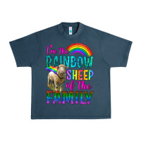 Midnight Navy I'm The Rainbow Sheep Of The Family Urban Heavy Tee - BundleAndBundleShop