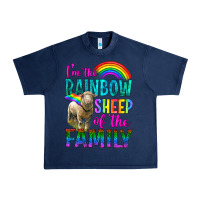 Navy I'm The Rainbow Sheep Of The Family Urban Heavy Tee - BundleAndBundleShop