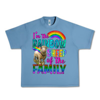Pebble Blue I'm The Rainbow Sheep Of The Family Urban Heavy Tee - BundleAndBundleShop