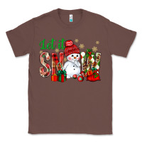 Chestnut let it snow with snowman Classic Tee - BundleAndBundleShop