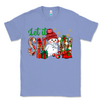 Colony Blue let it snow with snowman Classic Tee - BundleAndBundleShop