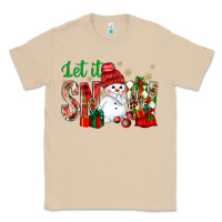 Mushroom let it snow with snowman Classic Tee - BundleAndBundleShop