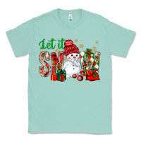 Seafoam let it snow with snowman Classic Tee - BundleAndBundleShop