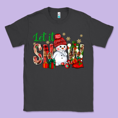 Let It Snow With Snowman Classic Tee Designed By Bundleandbundleshop