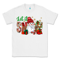 White let it snow with snowman Classic Tee - BundleAndBundleShop
