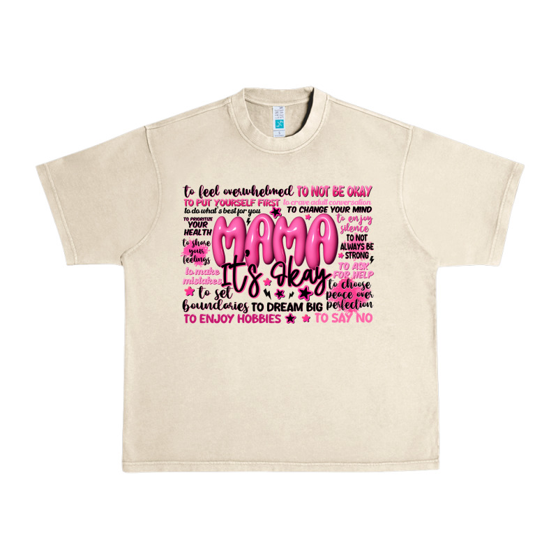 Mama Its Okay Typography Urban Heavy Tee by JahusDesignShop | Teevron