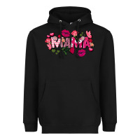 Black Valentine's Day mama Heavyweight Hoodie - FaDigitalArtStudio