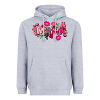 Heather Grey Valentine's Day mama Heavyweight Hoodie - FaDigitalArtStudio
