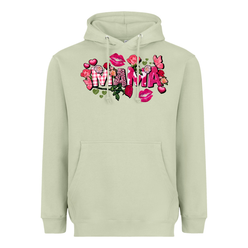 Valentine's Day Mama Heavyweight Hoodie by FaDigitalArtStudio | Teevron