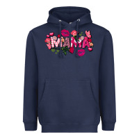 Navy Valentine's Day mama Heavyweight Hoodie - FaDigitalArtStudio