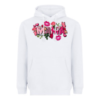 White Valentine's Day mama Heavyweight Hoodie - FaDigitalArtStudio