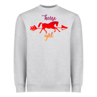 Heather Grey Horse Girl Heavyweight Sweatshirt - Bettercallsaul
