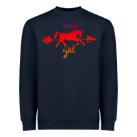 Navy Horse Girl Heavyweight Sweatshirt - Bettercallsaul