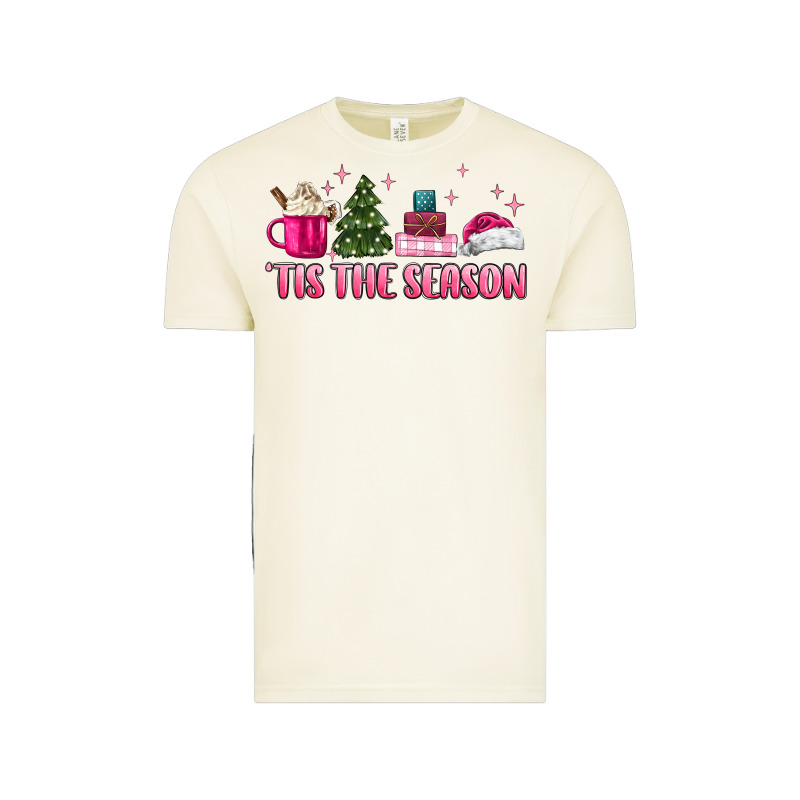 Tis The Season Pink Christmas Vintage Tee by MaliasSmallBusiness | Teevron