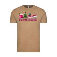 Vintage Coffee tis the season pink christmas Vintage Tee - MaliasSmallBusiness