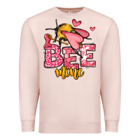 Pale Pink Bee Mine Valentines Day Premium Sweatshirt - OliviaCreatesArt