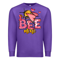 Purple Bee Mine Valentines Day Premium Sweatshirt - OliviaCreatesArt