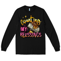 Black counting my blessings afro hands Long Sleeve Tee - RanaPortraitStore