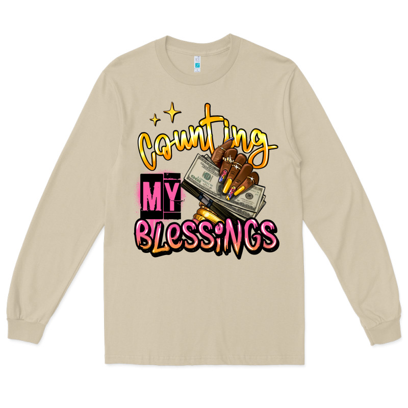 Counting My Blessings Afro Hands Long Sleeve Tee by RanaPortraitStore | Teevron