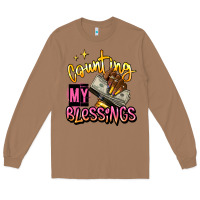 Toasted Coconut counting my blessings afro hands Long Sleeve Tee - RanaPortraitStore