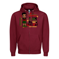 Burgundy i am black history black boy  juneteenth Zipper Hoodie - CowGirlArtShop