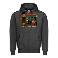 Charcoal Heather i am black history black boy  juneteenth Zipper Hoodie - CowGirlArtShop