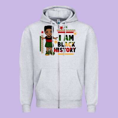 I Am Black History Black Boy  Juneteenth Zipper Hoodie Designed By Cowgirlartshop