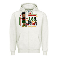 Oatmeal Heather i am black history black boy  juneteenth Zipper Hoodie - CowGirlArtShop