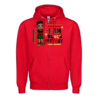 Red i am black history black boy  juneteenth Zipper Hoodie - CowGirlArtShop