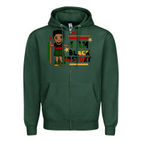 Sports Green i am black history black boy  juneteenth Zipper Hoodie - CowGirlArtShop
