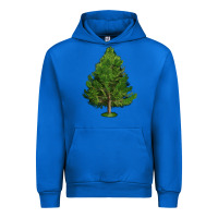 Cobalt White Pine Tree Illustrations Urban Hoodie - LillyAllenDesigns