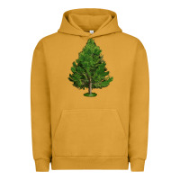 Pigment Peanut Butter White Pine Tree Illustrations Urban Hoodie - LillyAllenDesigns