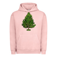 Pigment Salmon White Pine Tree Illustrations Urban Hoodie - LillyAllenDesigns