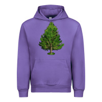 Tulip White Pine Tree Illustrations Urban Hoodie - LillyAllenDesigns