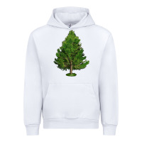 White White Pine Tree Illustrations Urban Hoodie - LillyAllenDesigns