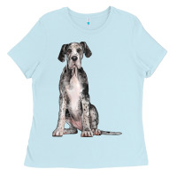 Baby Blue Great Dane Dog Ladies Tee - LillyAllenDesigns