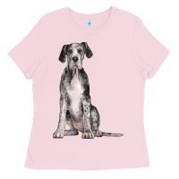 Bubblegum Pink Great Dane Dog Ladies Tee - LillyAllenDesigns