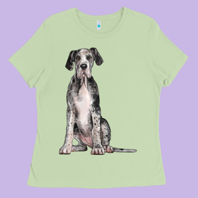 Great Dane Dog Ladies Tee Designed By Lillyallendesigns