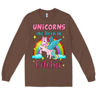 Chestnut unicorns are born in october Long Sleeve Tee - Jasminsmagicworld