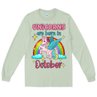 Matcha unicorns are born in october Long Sleeve Tee - Jasminsmagicworld