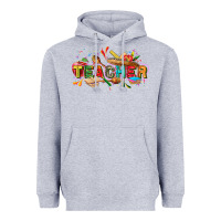 Heather Grey Cinco de mayo Teacher Heavyweight Hoodie - FaDigitalArtStudio