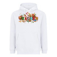 White Cinco de mayo Teacher Heavyweight Hoodie - FaDigitalArtStudio