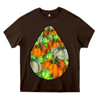 Chocolate Brown Fall Teardrop Heavy Core Tee - LillyAllenDesigns