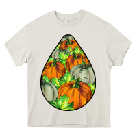 Cream Fall Teardrop Heavy Core Tee - LillyAllenDesigns